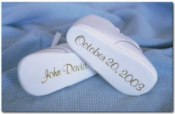 personalized baby shoe keepsake